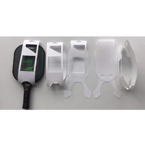 Pickleball Paddle Fold Over dangle Tags carte da esposizione in PP bianco per racchette da Pickleball Display Pickleball Racquet Hung Cards - Product Image 5