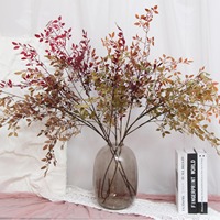 Simulation YOPIN-5044 de verdure décorative branche de bambou feuilles d'érable artificielles pour l'arrangement floral d'hôtel de mariage
