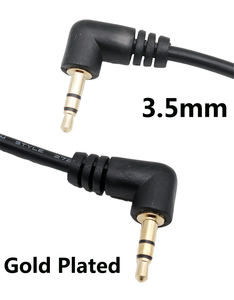 10cm 90 Grad rechtwinklig 2-polig 3-polig 3,5mm Aux Audio Flach kabel Stecker zu Stecker für Telefon Auto Aux Lautsprecher - Product Image 4