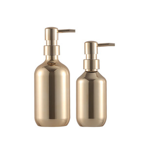호의를 베푸는 가격 300 ml <span class=keywords><strong>500</strong></span> ml 애완 동물 플라스틱 금은 전기도금을 하는 샴푸 화장용 샤워 젤 로션 병 - Product Image 4