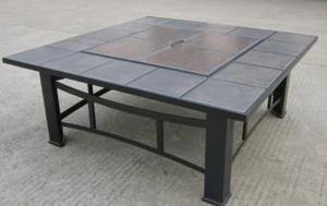 Outdoor <b>Garden</b> 34 Inch square Steel Moon Star Pattern Charcoal <b>Wood</b> Fire Pit - Product Image 4