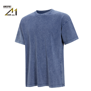 Camiseta Blanca al por Mayor de 250g, Algodón 32S, Transpirable, Corte Regular, Lavado Ácido, Estilo Vintage, Cuello Redondo, Manga Corta, Personalizable - Product Image 5