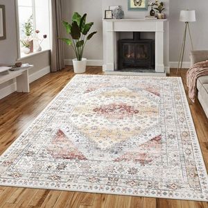 <strong>Boho</strong> Style Wholesale Online Sales Floral Medallion Faded Traditional Style Classic Polypropylene Machine Washable Area <strong>Rug</strong> - Product Image 1