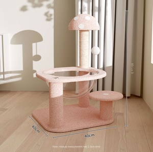 Moderno eco-friendly a 2 livelli di Sisal gatto Rack e <span class=keywords><strong>colonna</strong></span> gratta con capsula spaziale nido e piattaforma di salto - Product Image 6