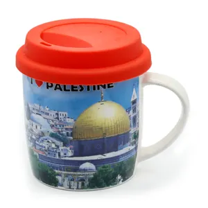 I love Palestine and Al Aqsa Mosque cup Free Palestine ceramic coffee mug