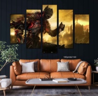 5 panneaux modernes Anime Graffiti Pop Wall Art décor toile imprimé pour la maison Marvel bandes dessinées affiche décoration salon
