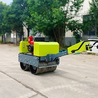 Rouleau vibratoire à double tambour autopropulsé de 0,5 à 0,8 tonne pour le compactage du sol et de l'asphalte