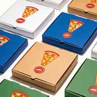 Boîte à pizza personnalisée à 3 compartiments, emballage en carton alimentaire pour mini-pizzas, boîte à emporter écologique