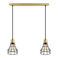 Lampe suspendue cage E27, style nordique, métal, bar, restaurant, salle à manger, chambre à coucher, LED, cage rustique, luminaires suspendus pour cuisine