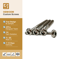 Vis métriques à tête cylindrique en acier inoxydable (SS316/acier au carbone) M3-M5 Torx avec boulons captifs personnalisables