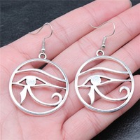 Boucles d'oreilles pendantes vintage gothiques Montagne Mer Arbre Forêt pour femmes, en acier inoxydable avec crochet