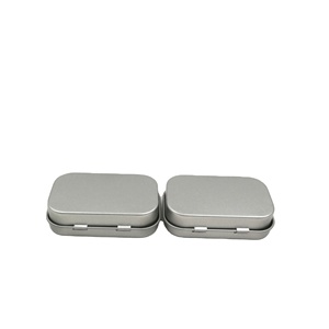 Petite boîte en étain argentée à charnière, taille personnalisée, boîte en étain avec logo, emballage cadeau de Noël, boîte en métal, boîte de rangement pour bijoux fins, boucles d'oreilles - Product Image 3