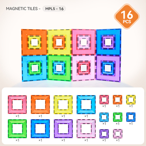 Magplayer Portal Pack : Tuiles Magnétiques Empilables pour Enfants, Jouets de Construction Colorés, Blocs Magnétiques Portables, Grandes Tuiles, Cadeau - Product Image 2