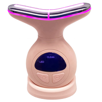 Nouvel appareil de luminothérapie 7 couleurs pour le cou, appareil de beauté pour la peau, masseur facial électrique anti-âge et anti-rides, intelligent pour le double menton