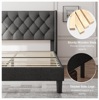 Ensemble de meubles de chambre à coucher modernes de luxe capitonnés, très demandés, pour lits doubles, king et queen