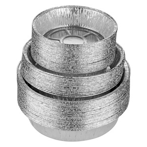 Disposable Aluminum Foil Round Baking Pans For Air Fryer Oven Pizza Cooking Camping Use - Product Image 1