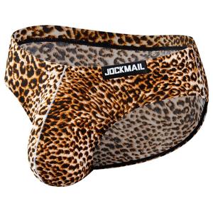 Intimo Maschile di Marca alla Moda, <span class=keywords><strong>Sexy</strong></span>, con Stampa Leopardo delle Nevi, Traspirante, Antibatterico, ad Asciugatura Rapida, a Vita Bassa, in Maglia - Product Image 4
