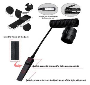 С красным, синим, зеленым, желтым, белым фильтром линзы 5 цветов в 1 перезаряжаемый фонарь тактический светодиодный фонарик для ночной рыбалки и охоты - Product Image 3