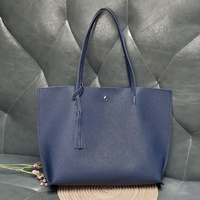 Sac fourre-tout d'été en PU pour femme, style coréen, avec pompons, grande capacité