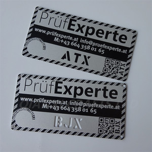 Mã <span class=keywords><strong>QR</strong></span> Serial ID Số Khắc SS Tên Nơi Nhãn Sản Phẩm Khắc Kim Loại Thép Không Gỉ Logo Tên Tấm - Product Image 3