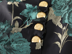 <span class=keywords><strong>Jupe</strong></span> de robe de cocktail vintage élégante pour femmes luxe imprimé grande fleur fermeture à glissière invisible taille haute pour les cérémonies spéciales - Product Image 5