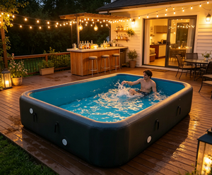 <span class=keywords><strong>Piscine</strong></span> gonflable ronde en PVC pour enfants, personnalisable en usine, pour la maison et l'extérieur, brossée, pliable, durable et robuste - Product Image 4