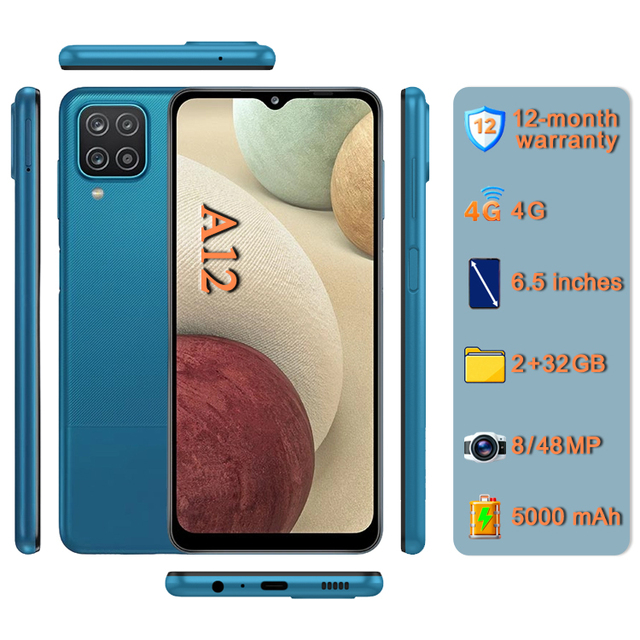 Wholesale High Quality Original Mobile Phones A12 32GB [48MP Camera] Unlocked 4G Smartphone A12