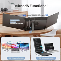 Nouvelle sortie, moniteur portable 14 pouces IPS 1080P LED à bordure ultra-fine, trois en un, prend en charge plusieurs systèmes d'exploitation, plug and play