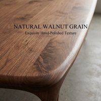 Table à manger moderne en bois massif avec pieds en branches naturelles, forme rectangulaire, 6 places, écologique et durable pour la maison ou l'hôtel