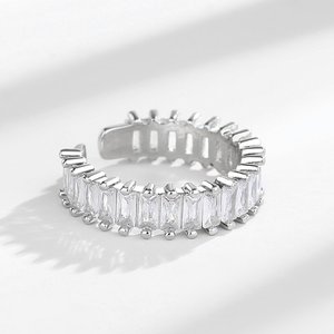 Sang Trọng Tinh Tế Công Chúa Vuông Của Phụ Nữ Nhẫn Với Có Thể Điều Chỉnh Thiết lập Lấp Lánh Zircon Cho Bữa Tiệc Sinh Nhật Món Quà Thời Trang Nhẫn - Product Image 2