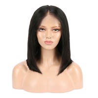 Perruque 100% Cheveux Humains Vierges HD Sans Colle avec Baby Hair, Longue et Lisse, Noire, Brune, Blonde pour Femmes Européennes et Américaines