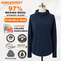 Sweat à capuche pour homme en 97 % laine mérinos 17,5 microns 180 g/m² nid d'abeille, couche de base extérieure, OEM