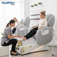 Fauteuils de spa électriques de luxe modernes pour salon de manucure et pédicure, avec massage des épaules réglable et fonction bain à remous