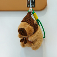 Mignon PP coton rempli tricoté corde porte-clés Capybara Animal peluche peluche dessin animé cadeau pour grue jeu griffe Machine