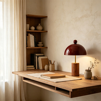 Lampes de table en fer de style moderne français, lampe de table vintage de luxe, base en bois massif pour chambre à coucher, salon, bureau, éclairage