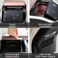 Applicable à la boîte d'accoudoir HIACE boîte de rangement centrale avec écran tactile de charge sans fil modification de la boîte d'accoudoir