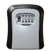 Coffre-fort pour clés d'extérieur Boîte de rangement étanche en aluminium Grande boîte murale en métal Boîte à clés de sécurité pour clés combinées
