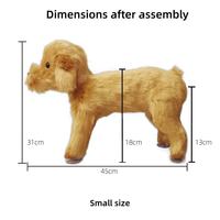 Jouet réaliste pour chien Petop, chiot en peluche réaliste avec fourrure douce, son de aboiement, jouet de reproduction pour chien, pour enfants, confort en cas de perte d'animal de compagnie