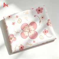Tissu en popeline de coton biologique respirant à motif floral, 110 g/m², imprimé numériquement, pour jupe de fille