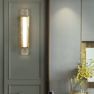 Lámpara de Pared de Lujo con Cristal para Sala de Estar, Hotel, Escalera, Pasillo, Dormitorio, con Cuerpo de Cobre, Diseño de Muestra - Product Image 2