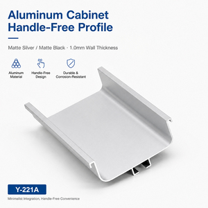 Aluminum Gola Cabinet Handle Embedded Hidden Pulls for Kitchen Cabinet <strong>Wardrobe</strong> <strong>Hardware</strong> - Product Image 1