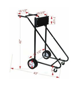 Chariot à <span class=keywords><strong>moteur</strong></span> <span class=keywords><strong>hors</strong></span>-<span class=keywords><strong>bord</strong></span> à 6 roues OEM personnalisable avec supports de support de <span class=keywords><strong>moteur</strong></span> en acier fermés Chariot à main de style nouveau haute stabilité - Product Image 4