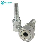 24211 Raccords hydrauliques à sertir et adaptateur de raccord rapide pour tuyau, haute qualité, à siège plat, forgés, zingués, ISO 8434-3