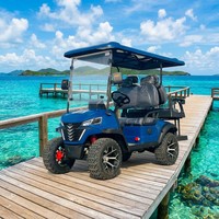 Voiturette de golf électrique 4KW 60V 4 places 35km/h avec batterie au lithium, navette pour hôtel-resort, OEM disponible