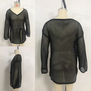<span class=keywords><strong>Robe</strong></span> <span class=keywords><strong>de</strong></span> <span class=keywords><strong>plage</strong></span> cache-<span class=keywords><strong>maillot</strong></span> en résille à col en V irrégulier, sans manches, ajourée, avec fente latérale, pour <span class=keywords><strong>maillot</strong></span> <span class=keywords><strong>de</strong></span> <span class=keywords><strong>bain</strong></span> - Product Image 5
