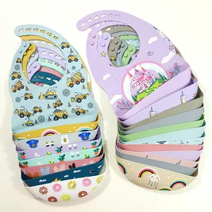 Christmas Personalized Competitive Price Custom Silicone Baby Waterproof Feeding Bibs For Babies Toddlers Wholesale Bib Set