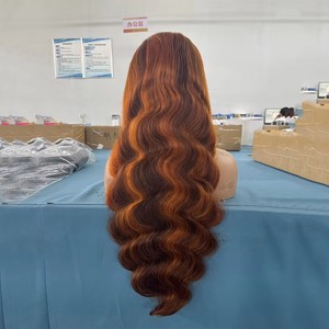 Glueless 100% Human Hair 13x4 HD Lace Front <strong>Wigs</strong> for Black Women 350 Brown Ombre Highlight Lace Frontal <strong>Wig</strong> Pre Plucked Bleached - Product Image 4