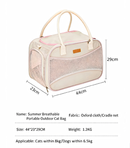 Sac <span class=keywords><strong>de</strong></span> transport multifonctionnel et portable pour animaux <span class=keywords><strong>de</strong></span> compagnie, avec maille respirante, pliable, pour <span class=keywords><strong>chat</strong></span>, sac <span class=keywords><strong>de</strong></span> <span class=keywords><strong>voyage</strong></span> pour animaux <span class=keywords><strong>de</strong></span> compagnie - Product Image 4