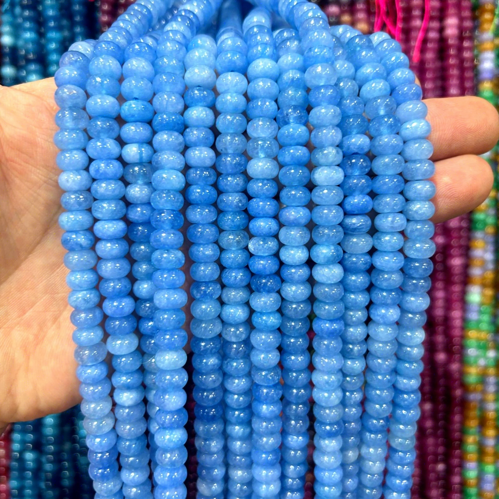 Hot Selling Natural Crystal Loose Stone Beads 5*8mm Gemstones Handmade Beads Mix Colour Polish Style for Jewelry Making