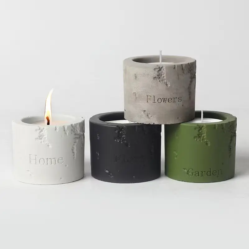 Benutzer definierte Logo Großhandel Luxus Keramik Kerzen gläser geprägt natürliche Soja Kerzen gefäße